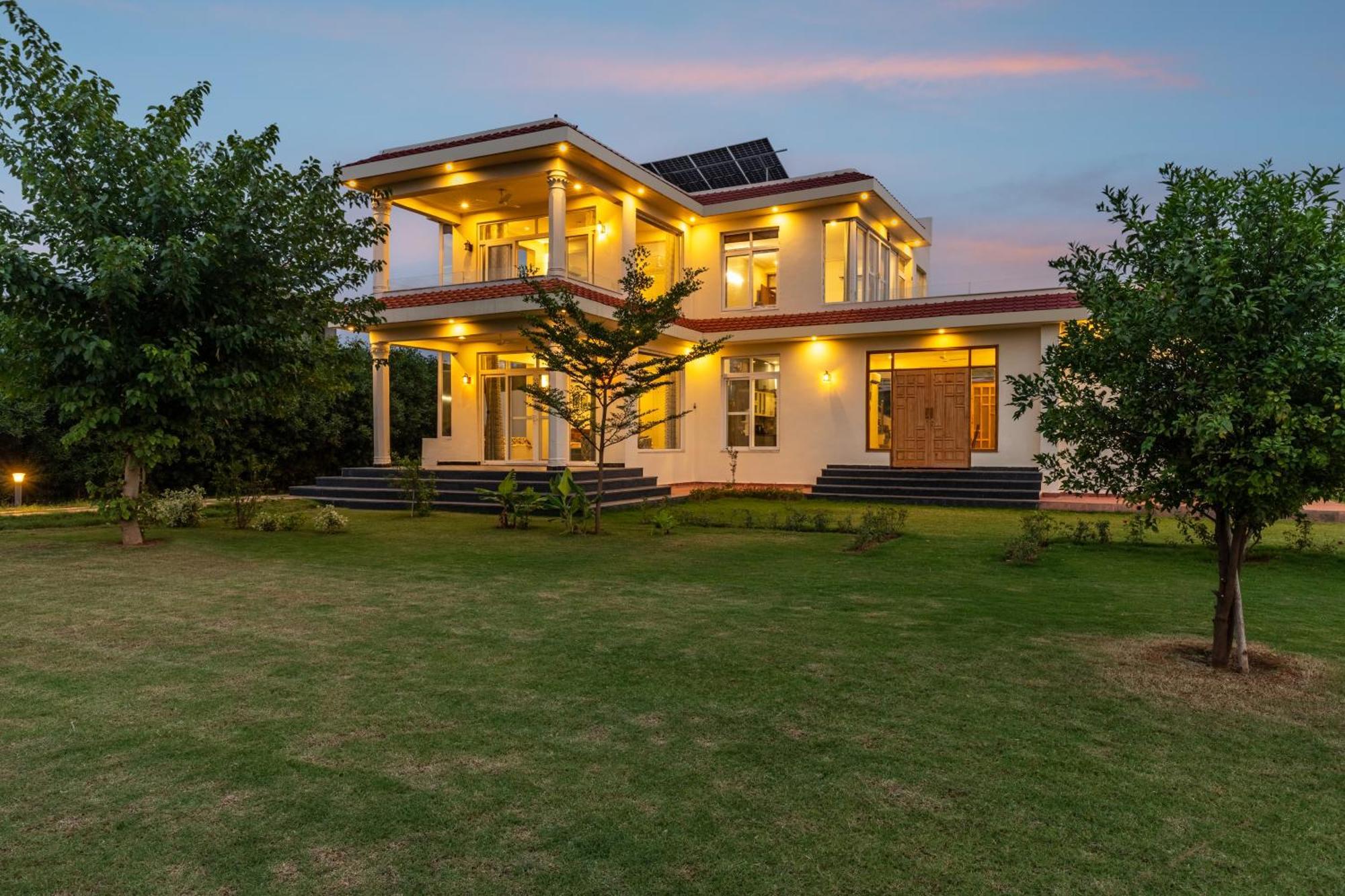 Alaya Stays Raga 2Bhk Farmstay With An Entertainment Lounge Sohna 外观 照片