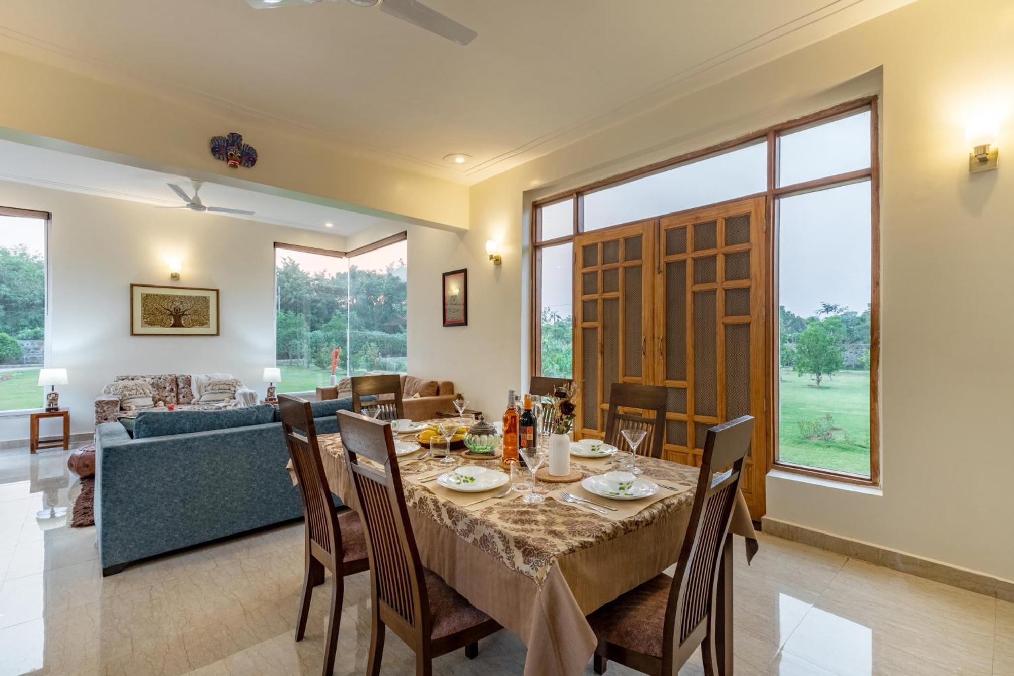 Alaya Stays Raga 2Bhk Farmstay With An Entertainment Lounge Sohna 外观 照片