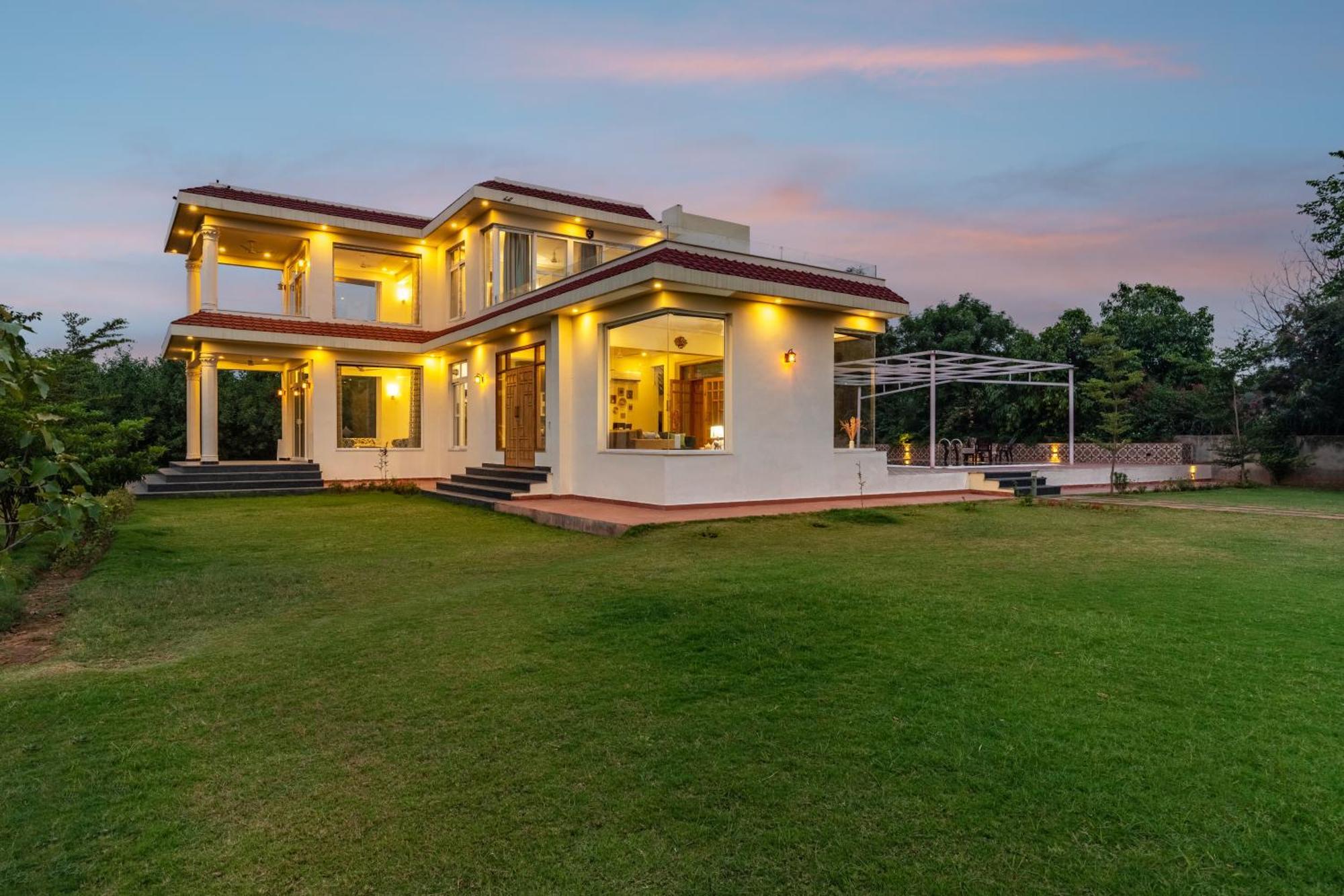 Alaya Stays Raga 2Bhk Farmstay With An Entertainment Lounge Sohna 外观 照片