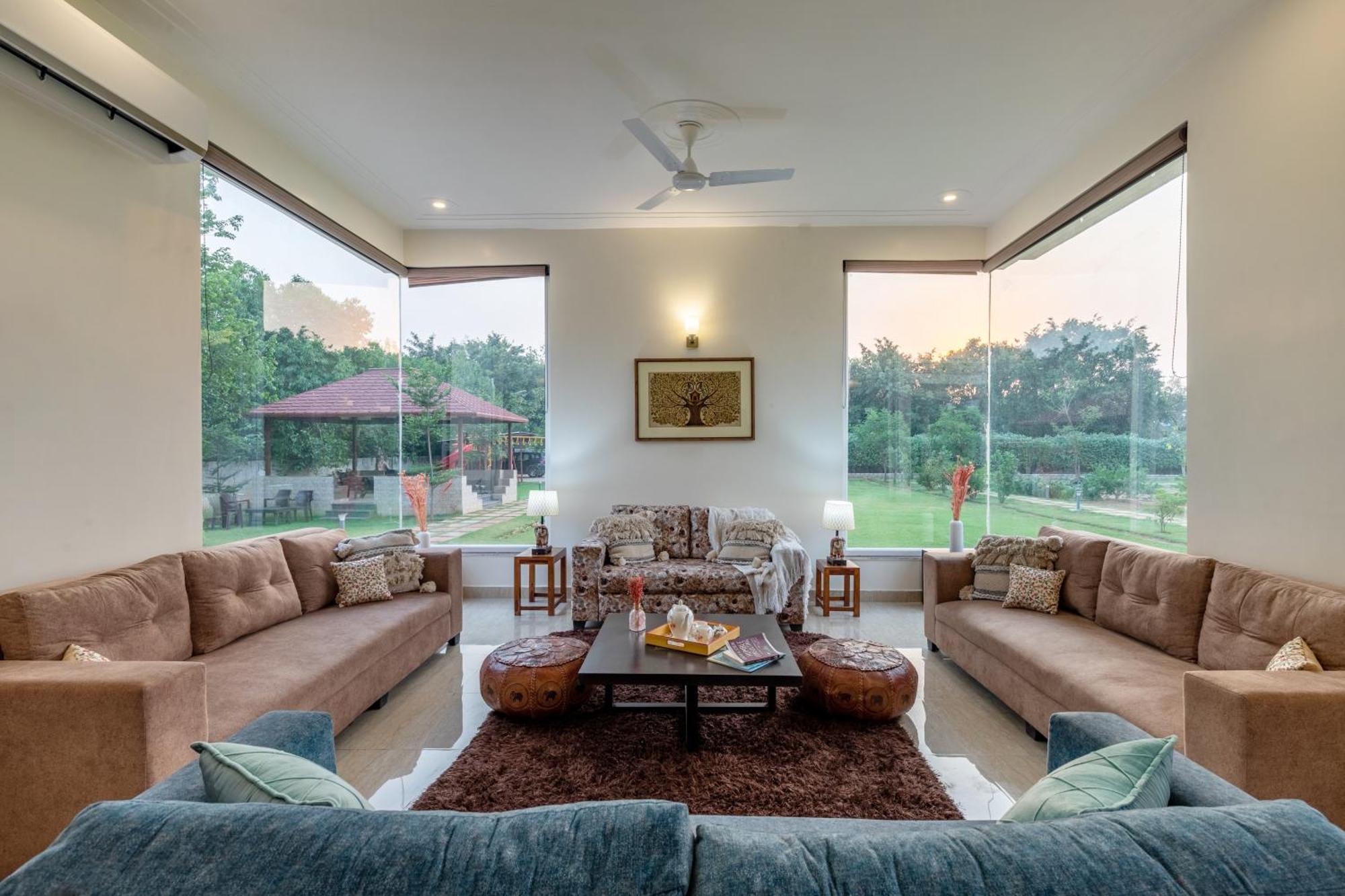 Alaya Stays Raga 2Bhk Farmstay With An Entertainment Lounge Sohna 外观 照片