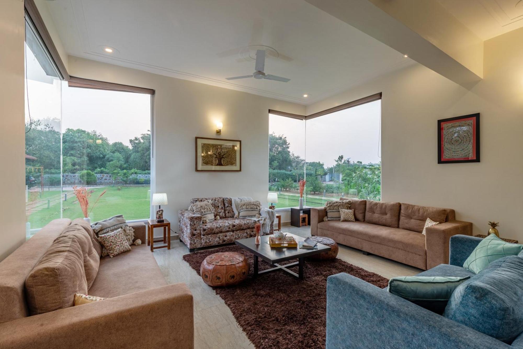 Alaya Stays Raga 2Bhk Farmstay With An Entertainment Lounge Sohna 外观 照片