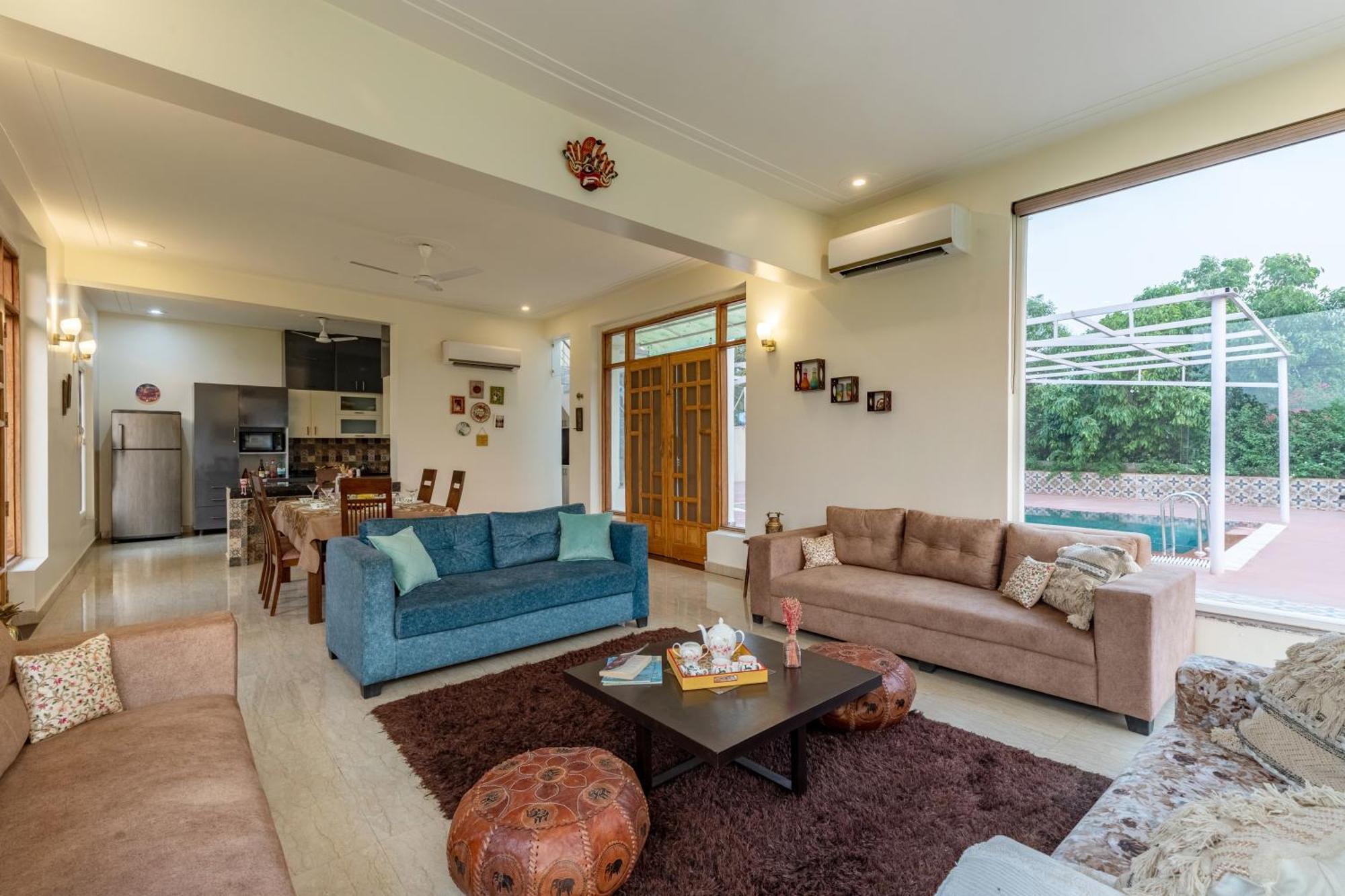 Alaya Stays Raga 2Bhk Farmstay With An Entertainment Lounge Sohna 外观 照片
